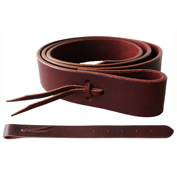 Challenger USA Horse Western Saddle Latigo Off Billet Tie Strap Set Pair Burgundy 404RT03