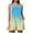 Sky Blue, variant on Sentmoon Sleeveless Rompers for Women Overalls Sleeveless with Print Button Down Loose Fit Spaghetti Strap Plus Size Jumpsuits for Women with Pockets Summer for Going out and Concert