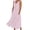 Pink, variant on Sleeveless Dresses for Women Pockets V Neck Knee Length Dress Solid Color Dress Linen Look Button Front Dress