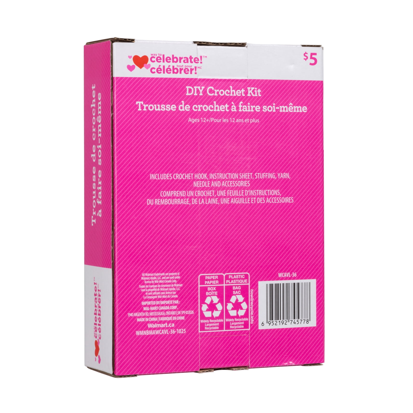 Way to Celebrate DIY Crochet Kit Elephant,Perfect Gift for Valentine's Day