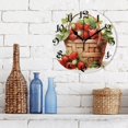 thumbnail image 3 of Wall Clock 10 Inch Silent Non-Ticking 8 Strawberry with Leaves Battery Operated Rustic Retro for Living Room Home Kitchen Bathroom, 3 of 7
