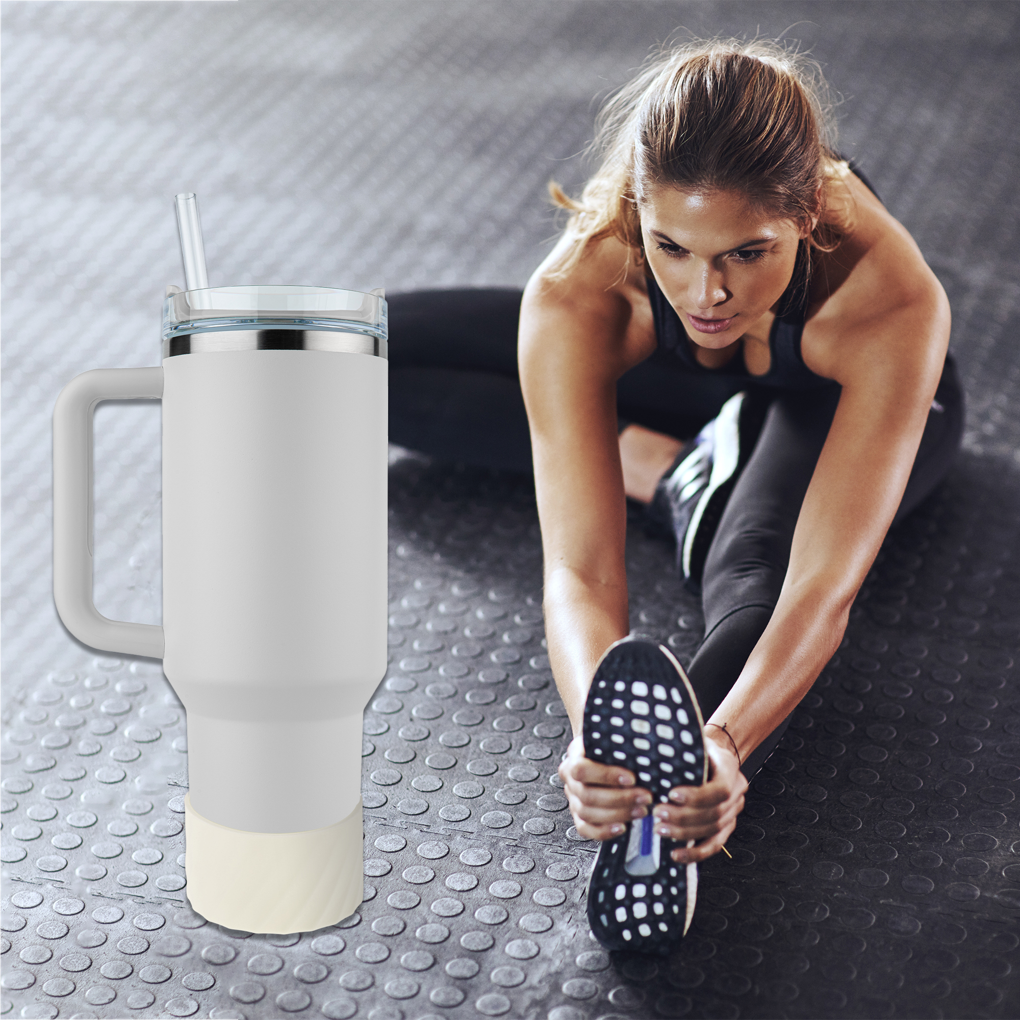 Unique Bargains Portable Fit for 30oz Water Bottle Boot Beige