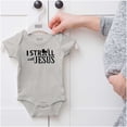 thumbnail image 5 of I Stroll Jesus Christian Religious Romper Boys or Girls Infant Baby Brisco Brands NB, 5 of 6