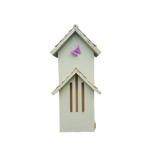 Butterfly House Large (Sage), 23", Bird Houses by Mark, Made in USA