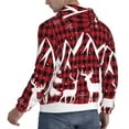 thumbnail image 6 of Wukai Christmas Buffalo Plaid Print Men Hoodies Fleece Sweatshirts Long Sleeve Sweaters Pullover Fall Outfits Winter Clothes-XX-Large, 6 of 7