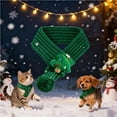 thumbnail image 5 of Christmas Pet Scarf for Dogs and Cats Festive Knitted Dog Scarf with Snowflake Pattern Adjustable Warm Cat Scarf for Small Medium Large Breed Puppies Holiday Christmas Party Photo Prop, 5 of 6