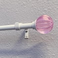 thumbnail image 2 of Juego de barra de cortina de bola estriada de 5/8 pulgadas, 26 a 48 pulgadas, color rosa, 2 of 5