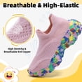 thumbnail image 5 of CZV Kids' Sock Sneakers Lightweight Breathable Slip-On Shoes for Boys & Girls - Non-Slip Casual Walking Shoes for Toddler/Little Kid,Size 10.5 Little Kid,Pink, 5 of 8