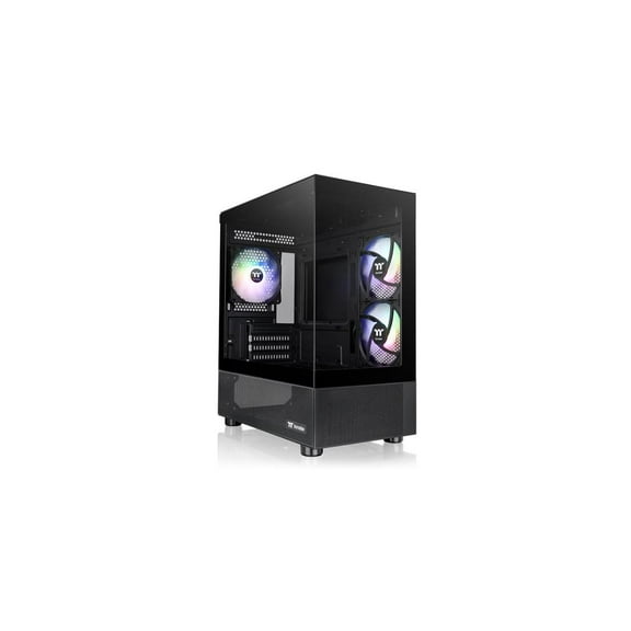 Thermaltake View 170 TG ARGB Black Micro-ATX Case; 3x120mm ARGB Fans included; Supports Up to 280mm Radiator; Front & Side Dual Tempered Glass Panel; CA-1Z4-00M1WN-00; 3 Year Warranty