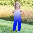 thumbnail image 2 of Odeerbi 1-6 Years Toddler Girls Summer Jumpsuit Gradient Camisole Romper Casual Breathable Comfortable Overalls Strap Bib Overall Pants Playsuit, 2 of 6