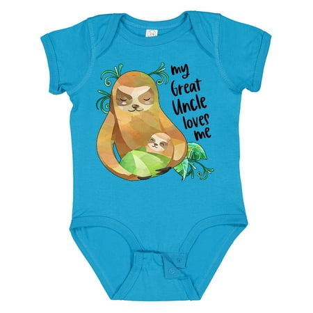 

Inktastic My Great Uncle Loves Me Cute Sloth and Baby Gift Baby Boy or Baby Girl Bodysuit