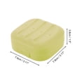 thumbnail image 4 of Unique Bargains 1 Pc Seal Small Soap Holder with Cover Green Soap Holder for Bathroom 3.11"x3.11"x1.5", 4 of 6