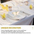 thumbnail image 2 of Ensemble de 4 Pièces, Porte-Serviette Anneau de Serviette Libellule Or, Utilisé pour la Décoration de Table de Dîner de Mariage, 2 of 8