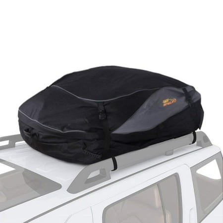 SPAUTO 15 Cubic Feet Rooftop Cargo Carrier Bag Waterproof Upgrade - Water Resistant Car & Van Soft Rooftop Travel Cargo Bag Box Storage (Best Car Storage Box)