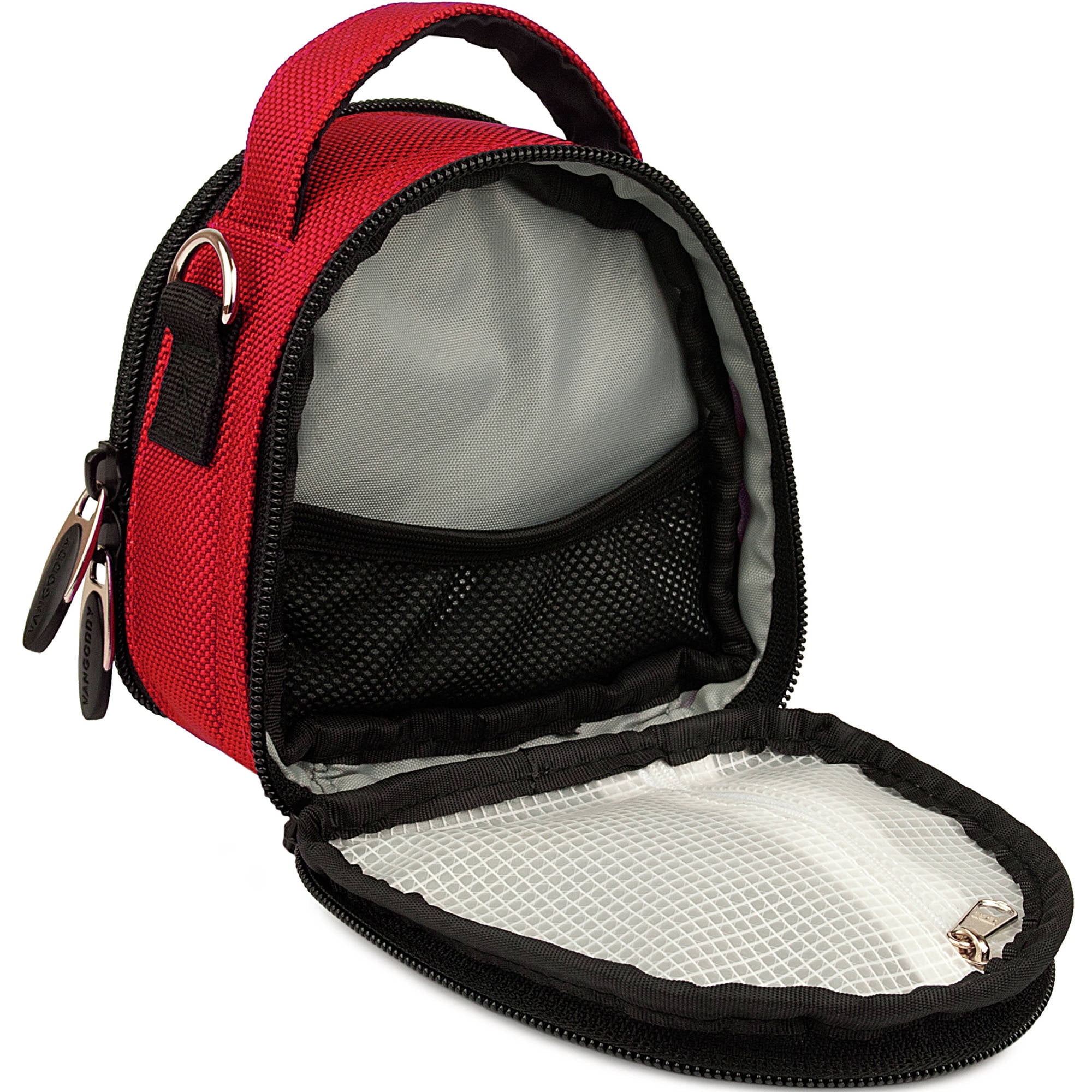 VANGODDY Mini Laurel Travel Camera Protector Case Shoulder Bag fits Compact Digital Cameras [Canon, Nikon, Samsung, Sony, Olympus, etc.] up to 4in x 3in