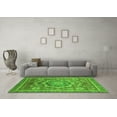 thumbnail image 3 of Ahgly Company Indoor Round Abstract Green Modern Area Rugs, 4' Round, 3 of 4