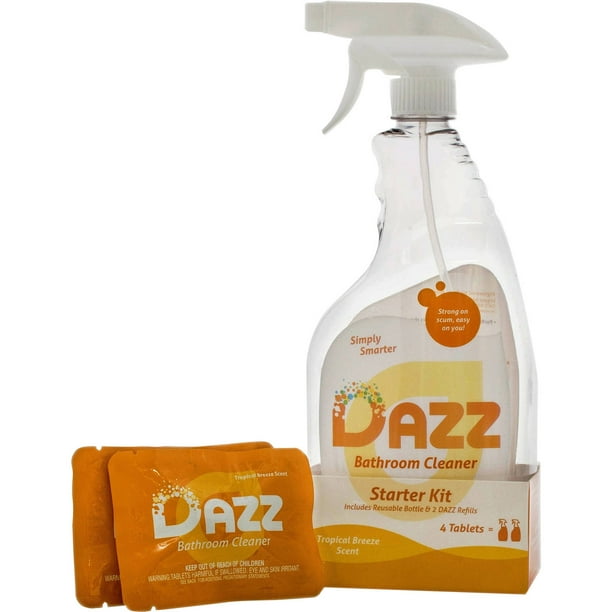 DAZZ Tropical Breeze Bathroom Cleaner Starter Kit, 3 pc