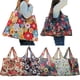thumbnail image 2 of Bolsa de compras portátil TRKIYQC de gran capacidad, bolsa de compras lavable, bolsa de mano plegable impermeable reciclable con estampado de flores TRKIYQC perder, 2 of 6