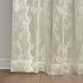 thumbnail image 3 of No. 918 Lillemor 2-pack Vintage Floral Lace Sheer Rod Pocket Curtain Panel Pair, Cream, 50"W x 96"L (2 Panels), 3 of 6