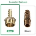 thumbnail image 4 of Uxcell 4-Pack Brass Hose Barb Fittings, 8mm x G1/2 Male Couple Hose Connector with Stainless Steel Hose Clamp &  Tape, 4 of 7