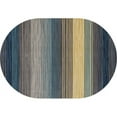 thumbnail image 3 of Art Carpet 841864108156 4 x 6 ft. Bastille Collection Heathered Stripe Border Woven Area Rug, Blue, 3 of 4