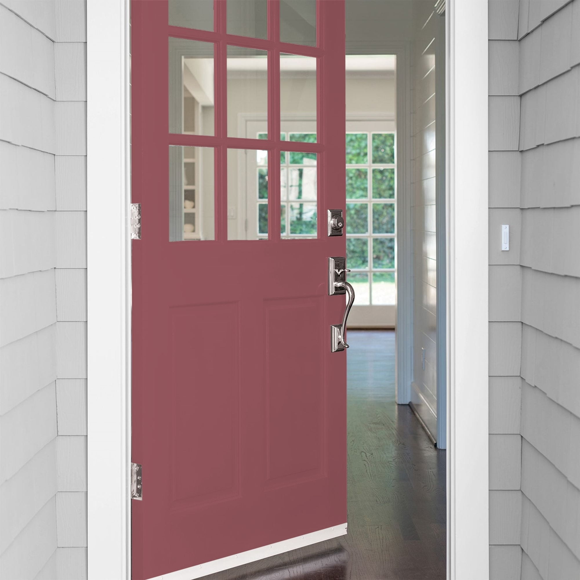 Glidden High Endurance Plus Mesa Red Satin Exterior Paint and Primer, 1 Gallon