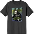 thumbnail image 4 of Beetlejuice Beetlejuice Wolf Jackson Afterlife Charcoal Men's Crew Neck Short Sleeve Tee-Medium, 4 of 6