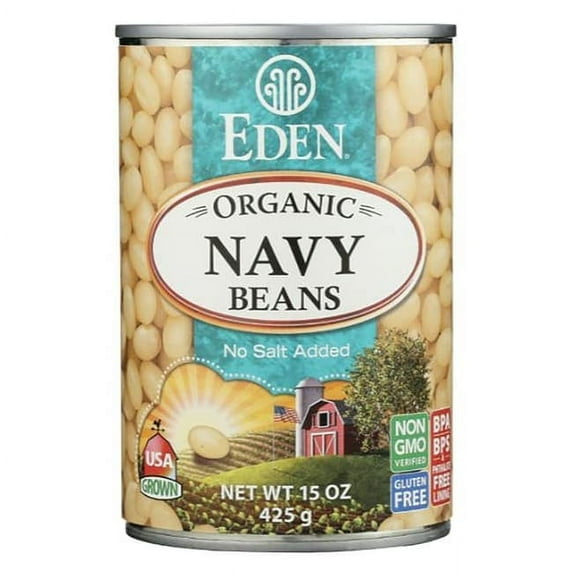 Eden Foods Canned Beans, Navy, 15 oz