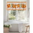thumbnail image 6 of Farmhouse Fall Thanksgiving Kitchen Valances for Windows Orange Sage Green White Pumpkins Valance Curtains&nbsp; for Kitchen /Living Room/Bedroom/ Bathroom Decor, 42"x12 " ,Rod Pocket 1 Panel,, 6 of 8