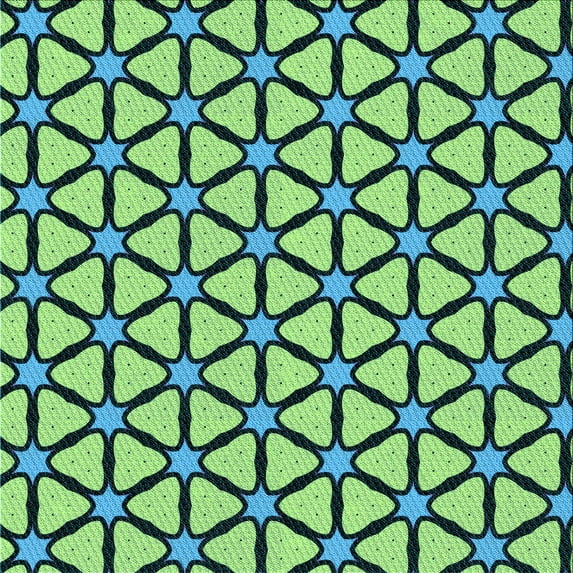 Ahgly Company Indoor Square Patterned Medium Teal Green Area Rugs, 6' Square