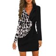 thumbnail image 2 of Vestidos Para Mujer Casual Maxi Vestidos Moda Estampado Cuello Vuelto Manga Larga Botón Trabajo Vestido Formal Odeerbi ODB137492, 2 of 6