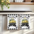 thumbnail image 7 of Summer Lemon Kitchen Towels Set of 4, Watercolor Truck Yellow Fruits Black Plaid Absorbent Dish Towels for Kitchen, Microfiber Hand Towel, Quick Drying Tea Towel for Cleaning Decorative Dishcloths, 7 of 7
