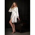 thumbnail image 3 of Femmes Satin de Soie Robe Pyjama Robe de Mariée Robe de Nuit Robe Dentelle Homewear, 3 of 5