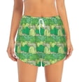 thumbnail image 3 of Honeii Crocodile And Bush print a double-layered women's running short, ideal for gym, tennis, and various activities, complete with a practical pocket-XX-Large, 3 of 5