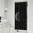 thumbnail image 2 of Gothic Shower Curtain - Dark Celestial Moon & Star Print, Mystical Cosmic Theme Bath Decor, Waterproof Polyester, 36"Wx72"L, Goth Aesthetic Gift, 2 of 5