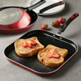 thumbnail image 4 of Tramontina everyday 3 pc aluminum nonstick fry pan and griddle set – metallic red, 4 of 6