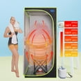 thumbnail image 5 of Full Size Steam Sauna Kit, Portable Sauna for Home Spa with Steam Generator, Remote Control and Foldable Chair, Indoor Steamer Room Tent for Relaxation, Black, 5 of 7