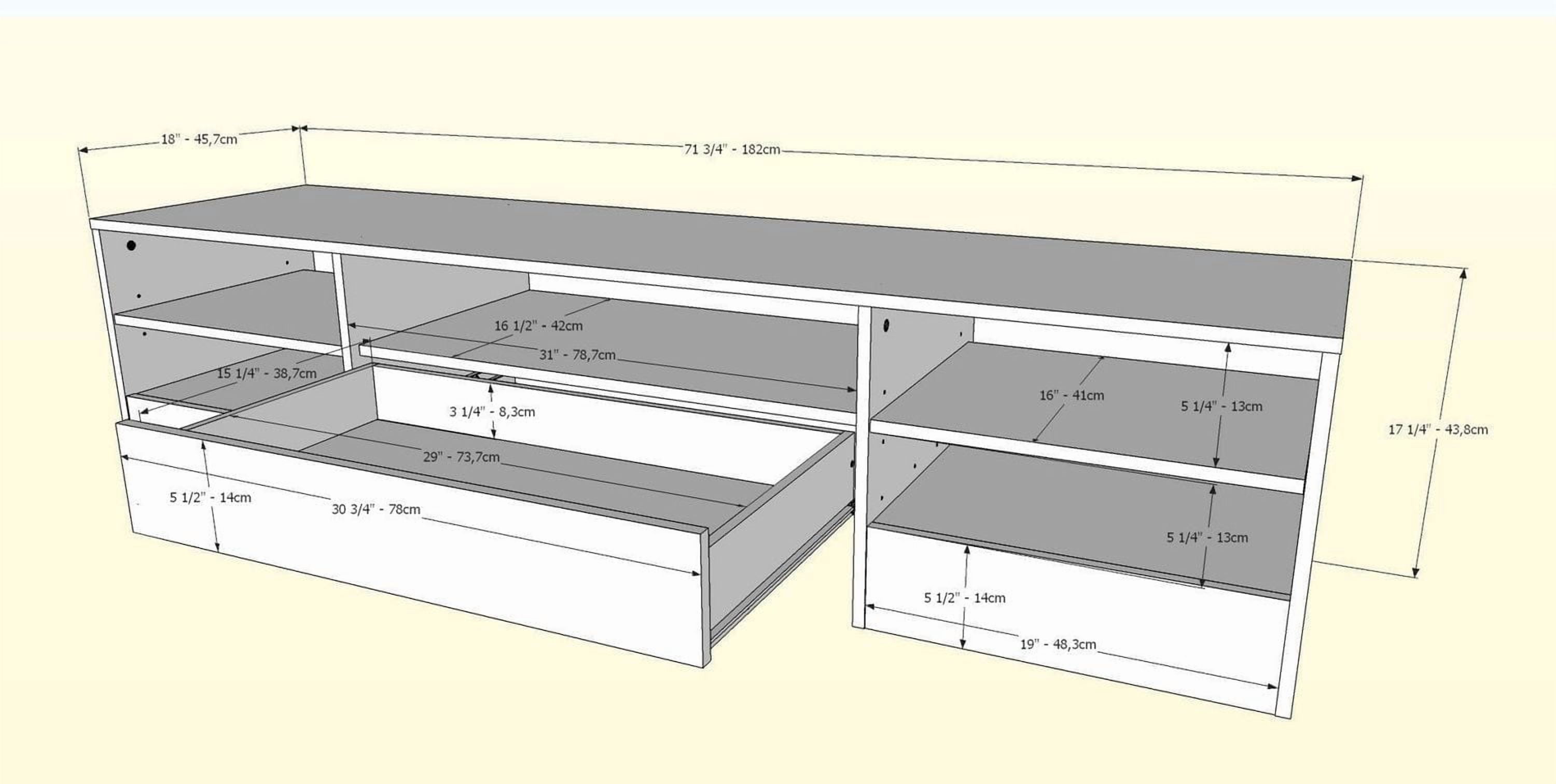 Nexera Rustik 72-inch TV Stand