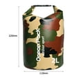 thumbnail image 3 of Saco De Bolsa Seca Bolsa seca impermeable Natación Kayak Canoa Canotaje Paquete de almacenamiento (Verde 2L), 3 of 4