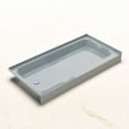thumbnail image 7 of Voltaire 60 x 30 Shower Pan Base with Left Drain in Glossy Gray, 7 of 7