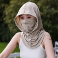 thumbnail image 5 of Women's Full Coverage Hooded Sun Hat with Face Mask Breathable Mesh UV Protection for Summer Outdoor Sports Travel Vacation Holiday, 5 of 5