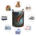 thumbnail image 2 of DouZhe Waterproof Collapsible Large Laundry Baskets, Fractal Colorful Vortex Prints Circular Hamper with Handles, 2 of 7