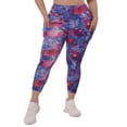 thumbnail image 5 of Plus Size High Waist Tummy Control Sports Leggings With Side Pockets - Blue  Pink Galaxy, 5 of 9