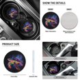 thumbnail image 5 of Renewold Sea Turtle Splash Printed Car Seat Covers for Women with Steering Wheel Cover and Seat Belt Pad Armrest Pad Handbrake Cover Gear Shift Cover Cup Coaster Holder Seat Cover, Pack of 12, 5 of 7