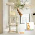 thumbnail image 3 of Pefilos 45" Modern Cat Tree House, Cat Condo for Indoor Cats, Activity Center Cat Scratching Tower for Kittens Toy, Beige, 3 of 7