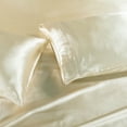 thumbnail image 3 of Home Soft Things Silky Satin 4 Piece Bed Sheet Set - Champagne - Queen, 3 of 9