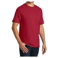 thumbnail image 3 of Mens Essential Cotton T Shirt with Pocket Red 4XL, 3 of 6