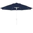 thumbnail image 1 of California Umbrella GSCUF118170-SA39-DWV 11 ft. Round Aluminum Pole Fiberglass Rib Market Umbrella, Collar Tilt & White Pole - Pacifica Navy Blue, 1 of 4