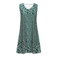 thumbnail image 6 of Uaswgudfs Sleeveless V-Neck Floral Print Midi Dress - Casual Summer Dresses for Women 2025 with Lightweight Breathable Fabric Green M, 6 of 6