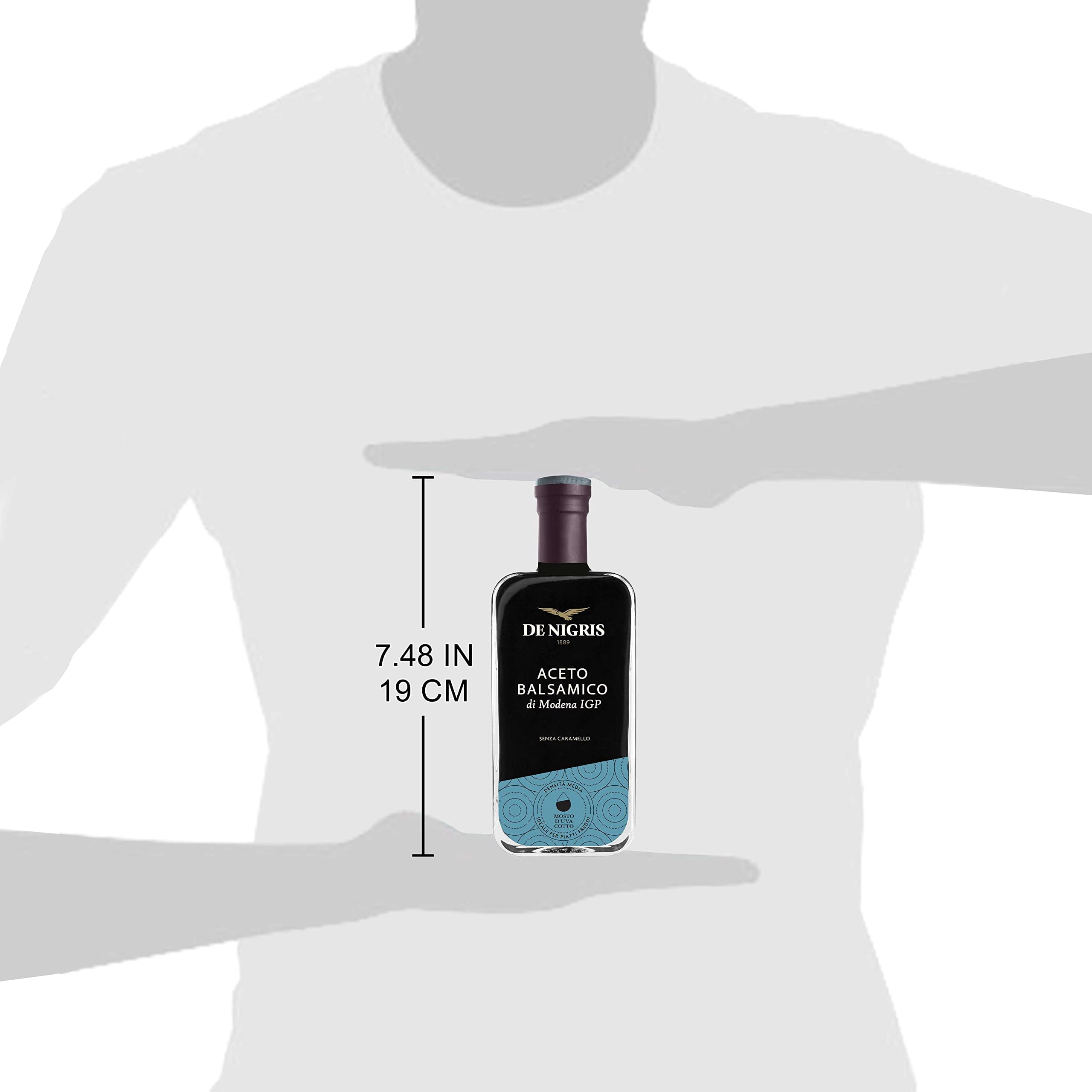 De Nigris balsamic vinegar of Modena Excellence Line Silver Eagle, 8.5 fl oz (250 ml)